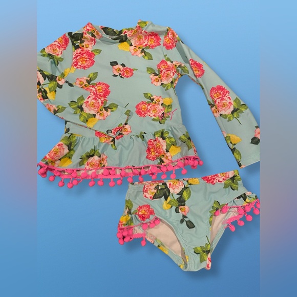 Betsy Johnson Pom-Pom Two Piece Swim - Picture 1 of 4